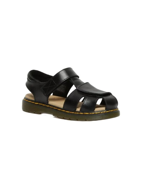 Dr. Martens Other - NWT DR. MARTENS Kids Black Junior Moby II Leather Velcro Sandals Sz 4